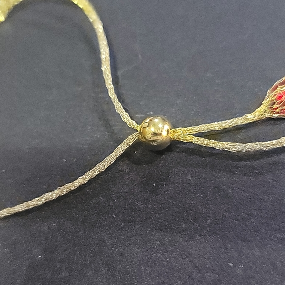 S43  14k Gold CZ Station Necklace and Bracelet Set - Picture 5 of 8